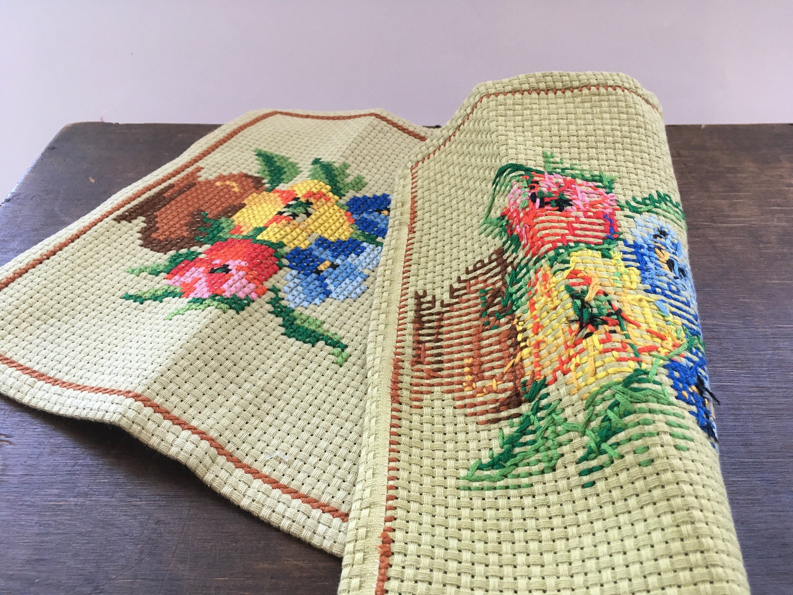 Vintage Swedish Table Runner Floral Runner Embroidered Runner Etsy