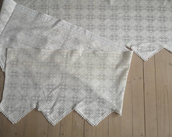 Swedish long lace valance  lace valance white crochet curtain Crochet valance