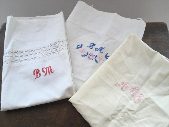 antique pillow cases