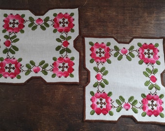 Set di tovaglioli ricamati Tovagliolo floreale ricamato Set di tovaglioli floreali quadrati
