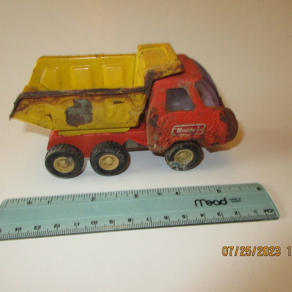 Vintage Buddy L Toy metal dump truck - used- circa  1970's