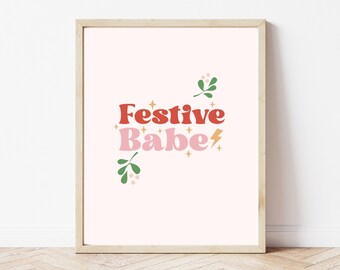 Pastel Christmas Decor, boho christmas wall art, pink christmas, christmas wall art, christmas printable, *DIGITAL DOWNLOAD*