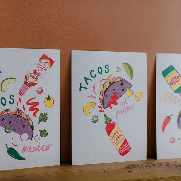 Tacos mini art prints