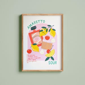 Amaretto Sour Cocktail Kunstdruck