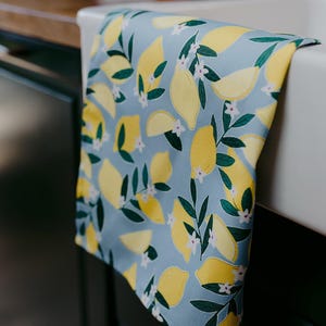 Biologische katoenen theedoek Sorrento Lemons