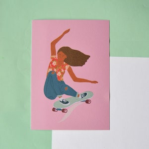 Skater Meisje kunst afdrukken