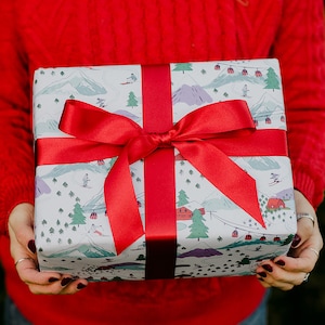 Ski Alpin Geschenkpapier