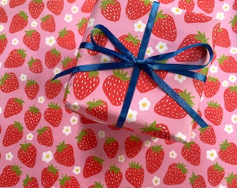 Sweet Strawberries Wrapping Paper
