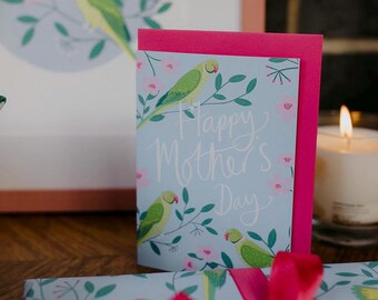 Parakeets Mother's Day Card
