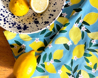 Sorrento Lemons Organic Cotton Tea Towel