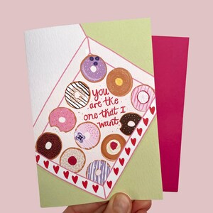 Eres lo que quiero - tarjeta con temática de donut.