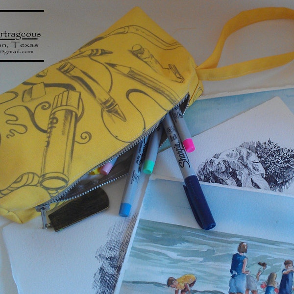 PDF Instant Pattern Download Pencil Case with Home Printed Fabric Design