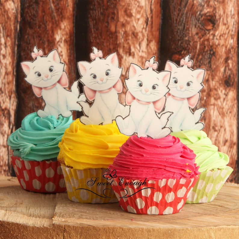 8 X Pre Cut Marie Aristocats CARD Edible Wafer Rice Paper 8 X Pre Cut Marie Aristocats CARD Edible Wafer Rice Paper