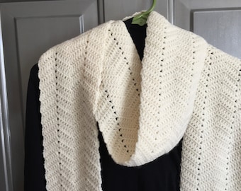 Very Long Ivory Scarf