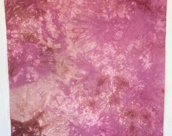 Half Yard of premium hand dyed fabric in Pinks and Browns for quilting, applique, landscapes and fiber art