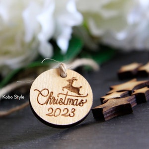 Set of 25 Christmas Gifts Tags Small Wooden Tags Party Favors Merry Christmas Tags Christmas Tags Gift Tags Christmas IN BULK