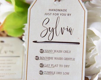 Printed Clothing Care Instruction Tags: Crochet & Knit Product Labels