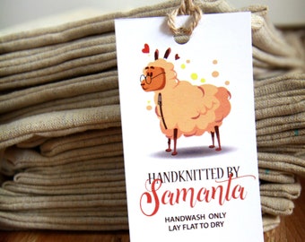 Personalized Handmade Clothing Labels: Knit, Crochet, Macrame (Set of 50)