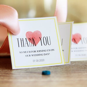 Thank You Wedding Favor Tags Wedding Tags Thank You Tags Personalised Wedding Gift Tags Wedding favours For Guests Wedding Lables For Favors