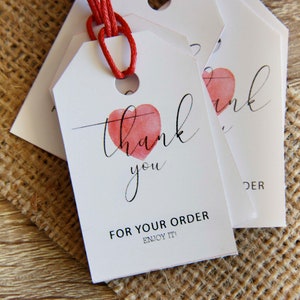 BEDRUCKTE Danke für Deine Bestellung, Business Thank You Karte, Custom Hang Tags, Thank You Etiketten, Verpackung Etiketten, Custom Hang Tag