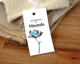 50 Custom Clothing Tags: Handmade Crochet Knit Labels