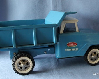 tonka hydraulic dump truck blue