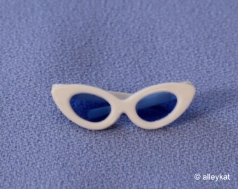 Vintage Barbie White Rimmed Sunglasses, Near Mint
