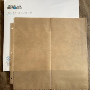 Creative Memories Fill & File Sleeves - 6x12 Pockets (5/pk)
