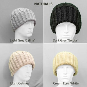 Mens Gift Wool Mens Hat Chunky Knit WWII Watch Cap / Beanie Hat / Fishermens Hat handmade from Pure Wool Gift for him image 8
