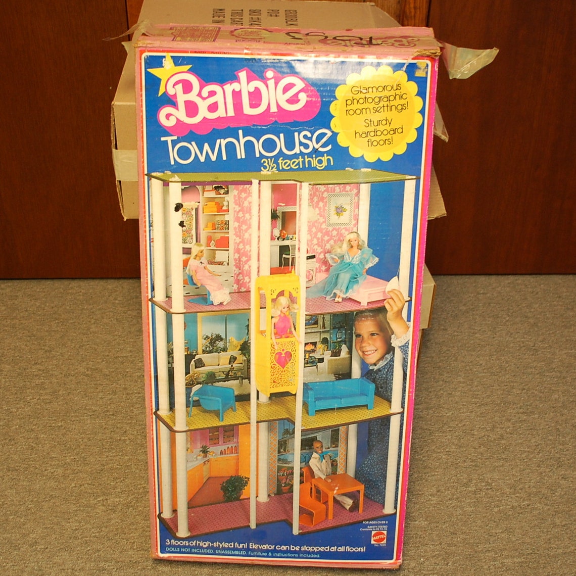 Vintage 1977 Mattel Barbie Doll Townhouse W/ Elevator & All Etsy