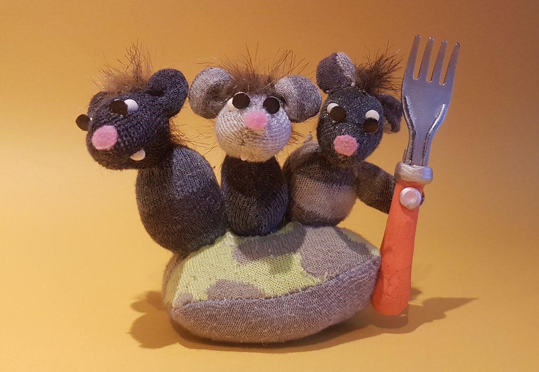 Three Blind Mice, Childrens' Song, Nursery Rhyme, Sock Puppets With