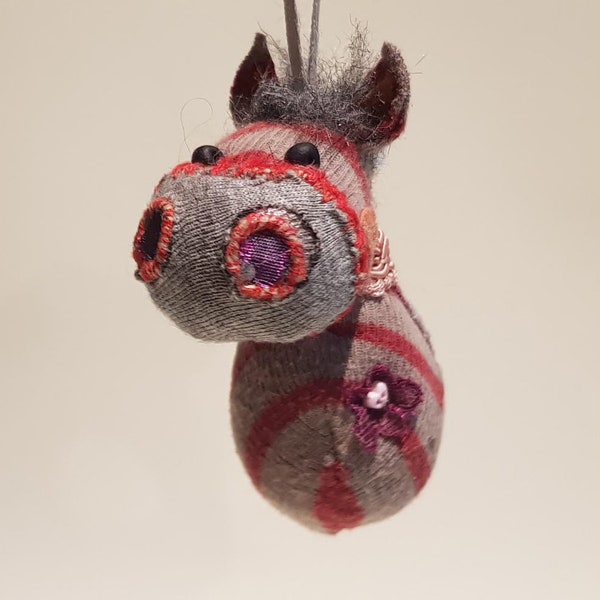 Mini red-striped Hippo to hang up!