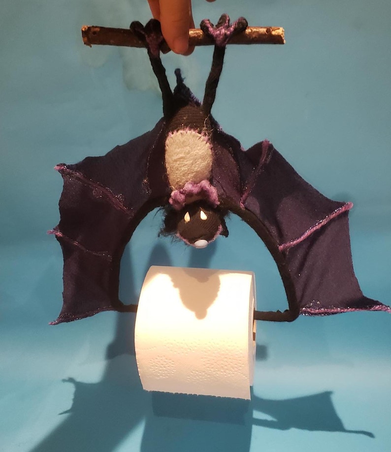Handmade Bat Toilet Roll Holder, Recycled Materials - Etsy