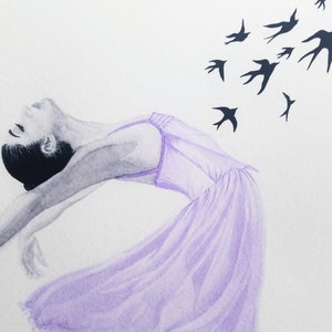The Swallows Fine Art Print - Glitter Edition