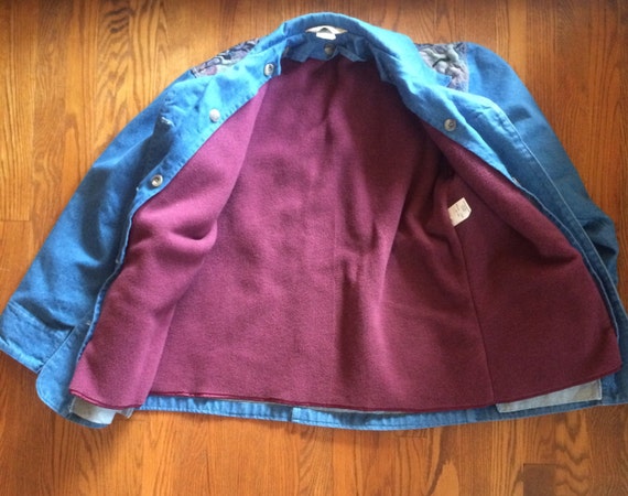 LL BEAN quilted denim jacket - image 5