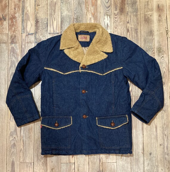 Levis Sherpa Indigo Jacket Etsy