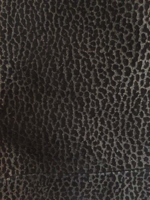 Leather black cheetah print skirt - image 2