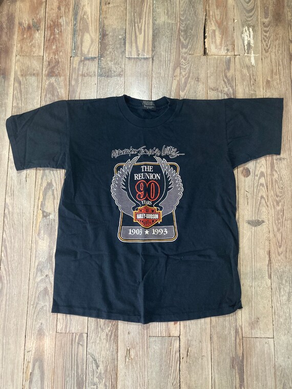 Harley Davidson 90 year reunion tee 1993 - image 2