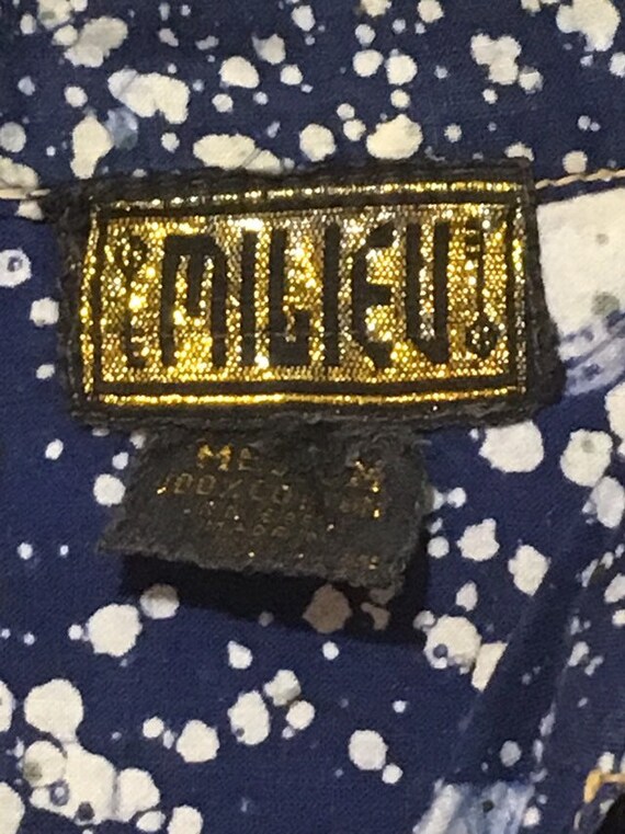 Polka dot pattern short sleeve button up - image 2