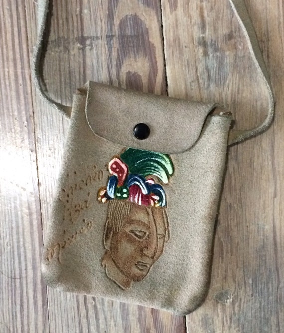 Hand painted mexican pouch - image 1