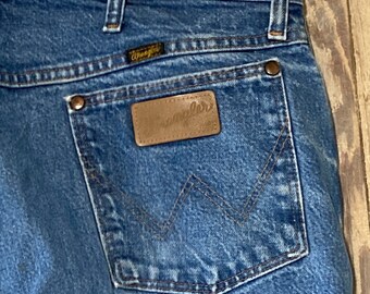 Vintage Wrangler, przetarte dżinsy