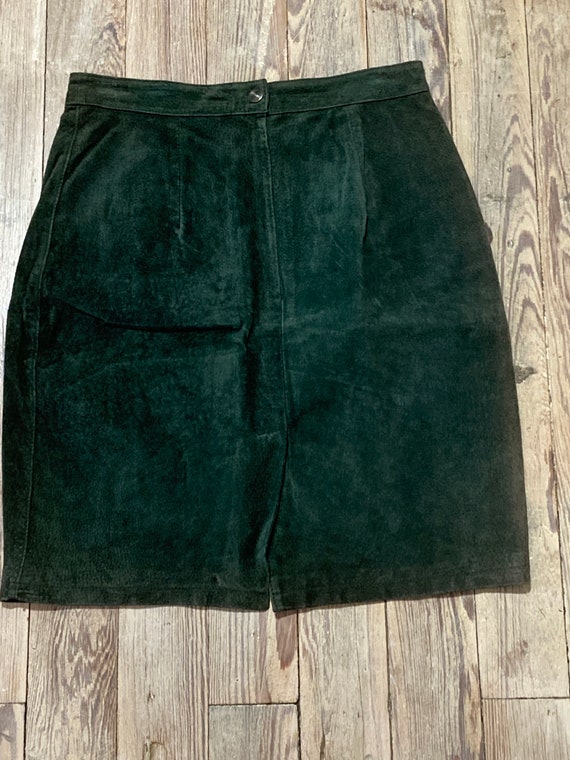 Vintage Suede skirt distressed - image 4