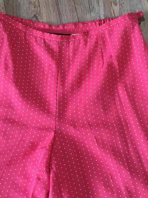 Polka dot high waisted trousers - image 3