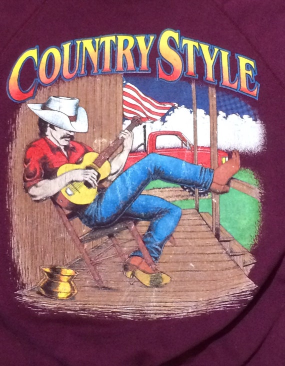 Country style crew neck sweatshirt - image 1