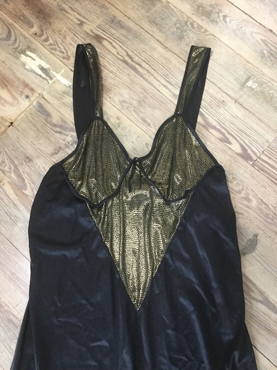 Gold and black slip dress - image 1