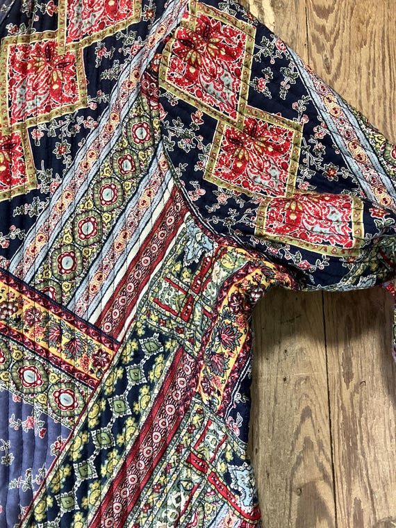 Patchwork Quilted Jacket - Size Medium - image 3