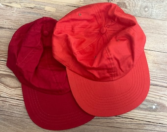 Red elastic back mom hats