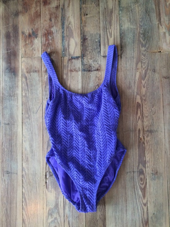 Purple crochet style swim suit - image 3