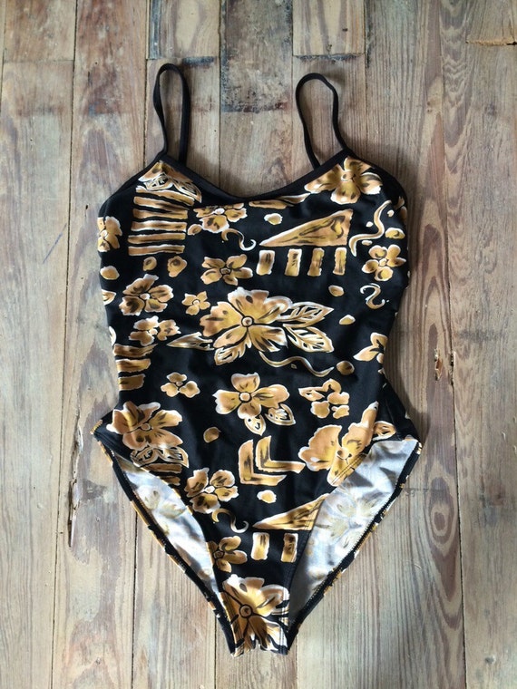 Black gold and white swim suit - image 1