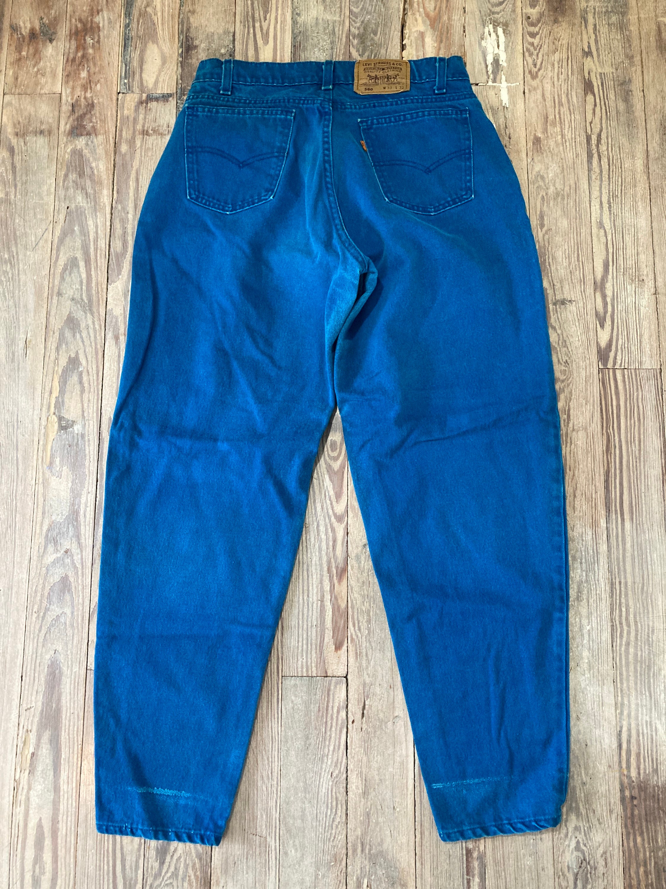 Levis 560 Overdye Electric Blue Orange Tabs - Etsy